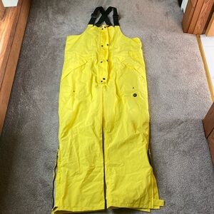 10X Yellow Waterproof Bib Overalls SIZE XL Breathable Rain Gear Fishing